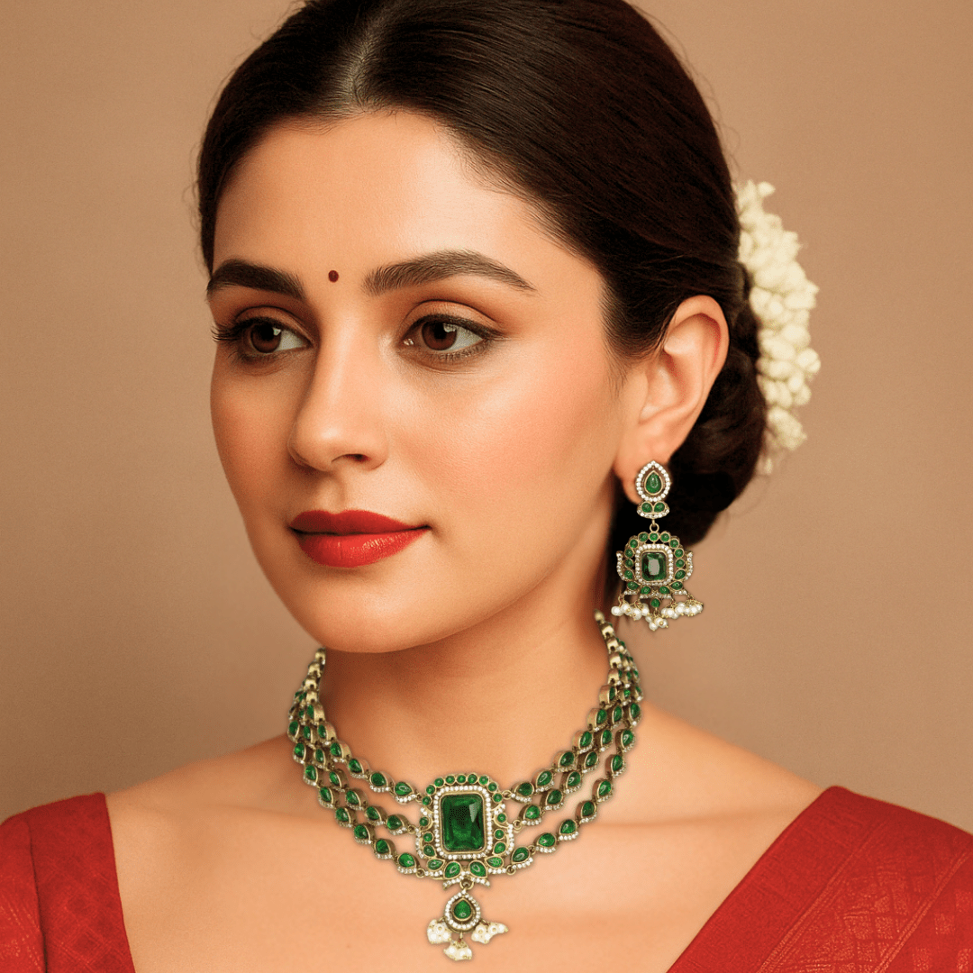 ZHALRA TEEN LADI CHOKER - GREEN