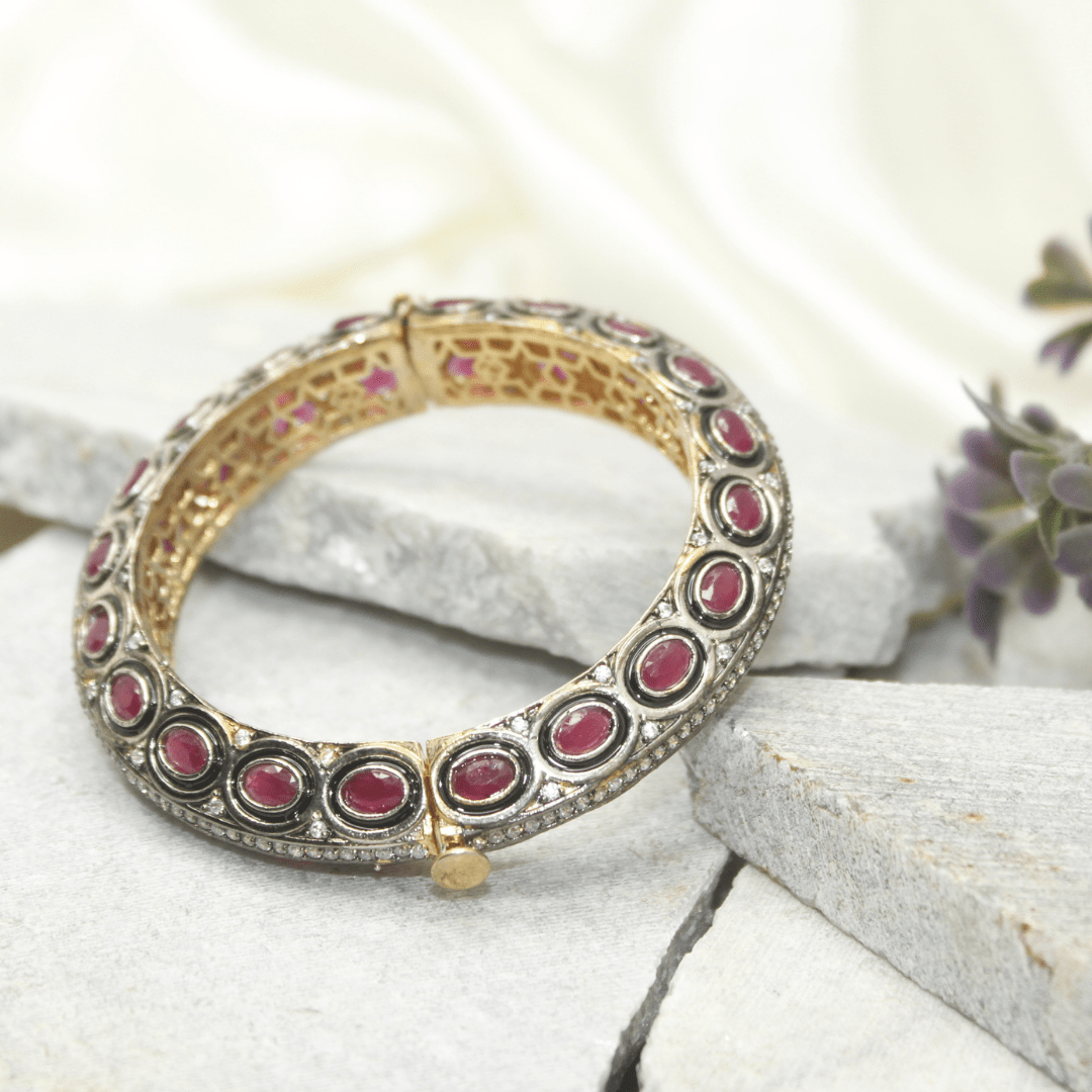 ZIRCON KADA GOLD PLATED - RED