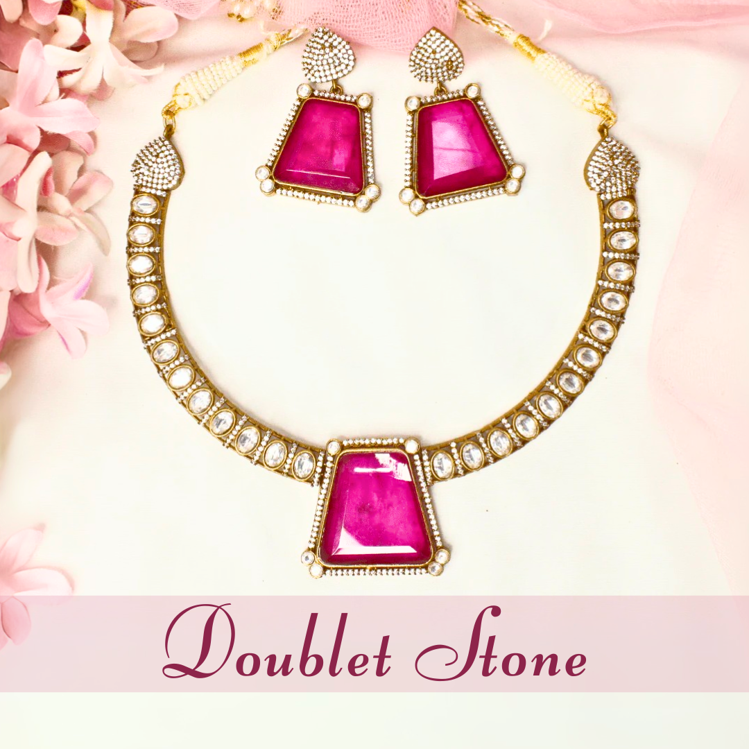 DOUBLET STONE JEWELLERY - Navraee By Jaipur Jewels Shop