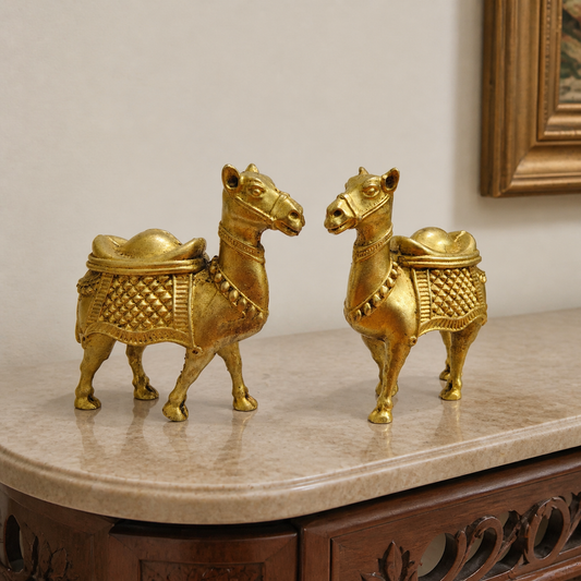 Classic Brass Camel Pair — realistic live placement
