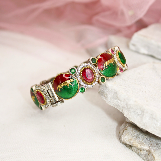 Sabyasachi Inspired Kada- Half Red Half Green