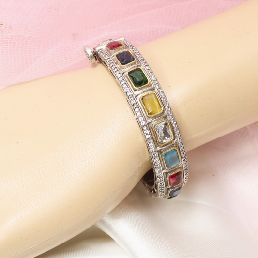 ZIRCON KADA DUAL TONE-MULTI COLOUR-SINGLE KADA