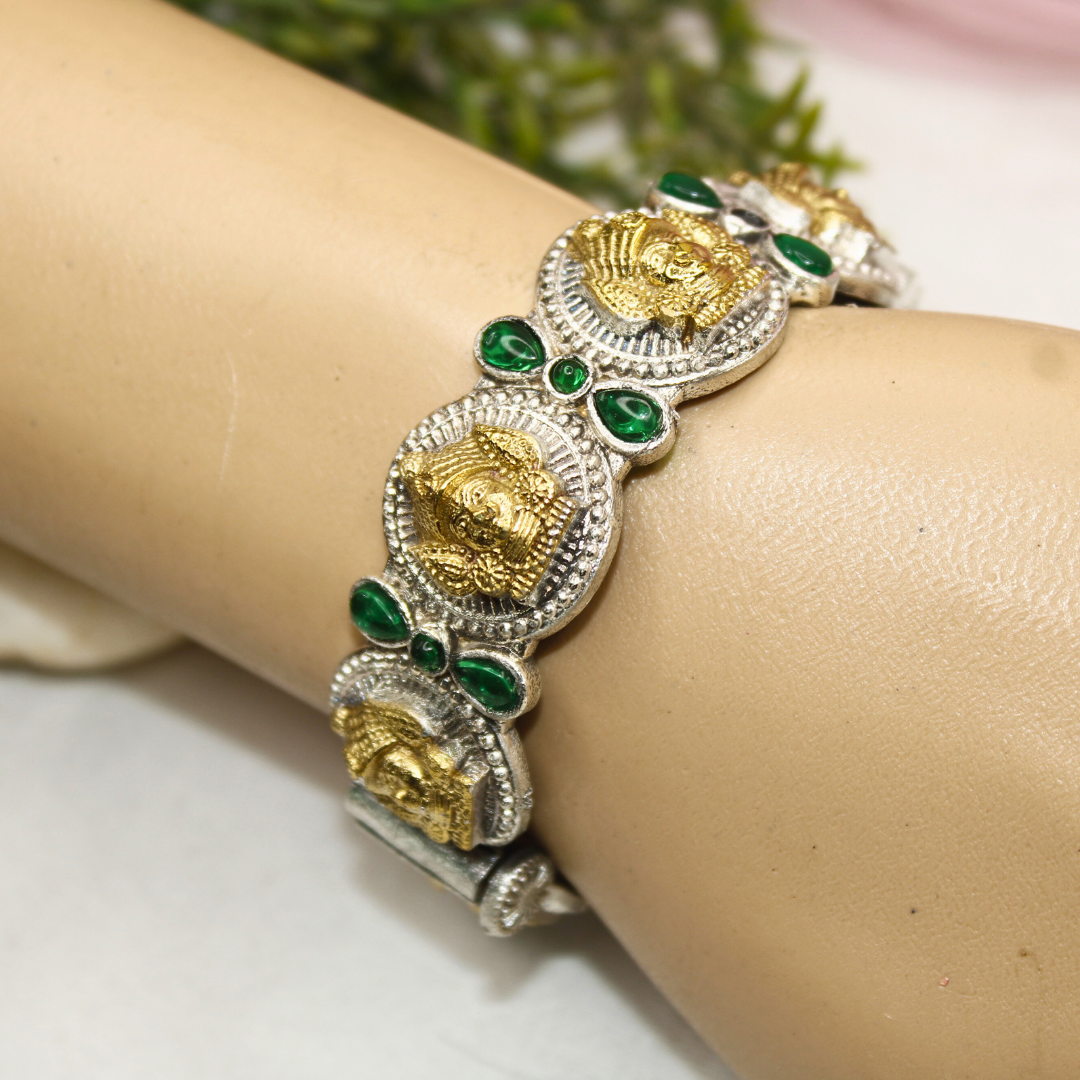 DUAL-TONE DEVI KADA -GREEN