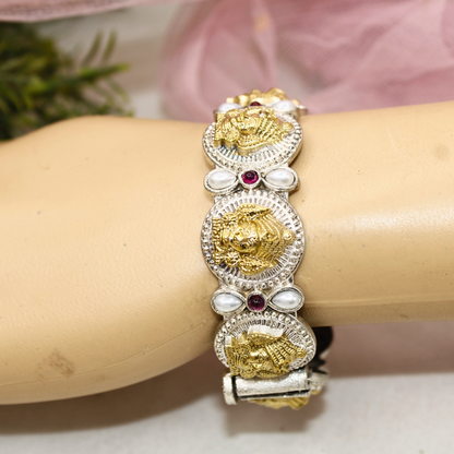 DUAL-TONE DEVI KADA -RED & WHITE