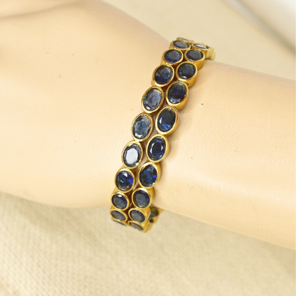 RAJWADI BLUE BANGLE -SET OF 2