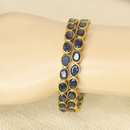 RAJWADI BLUE BANGLE -SET OF 2