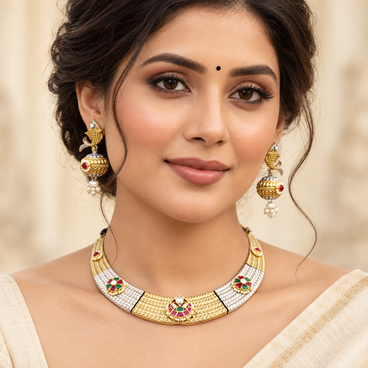 Paachi Kundan Dual-Tone Necklace