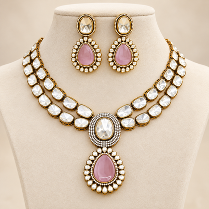 Polki Necklace Set- Celebrity Inspired