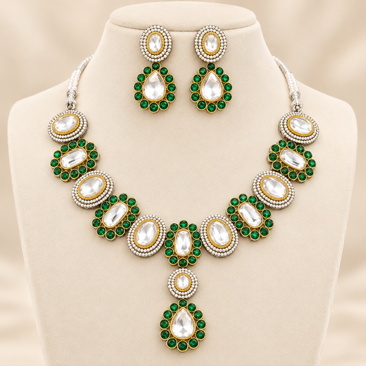Kundan Multi Stone Necklace Set