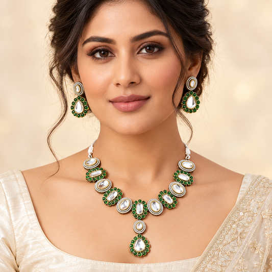 Kundan Multi Stone Necklace Set