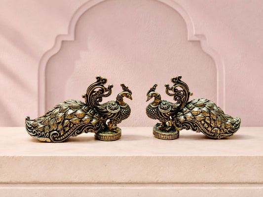 Decorative Brass Peacock Pair