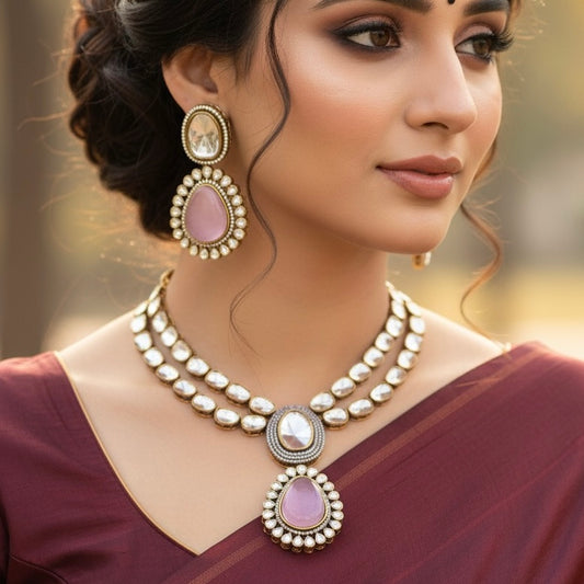 POLKI NECKLACE SET- CELEBRITY INSPIRED