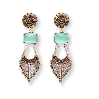 ALIA DUAL TONE JHUMKA- MINT