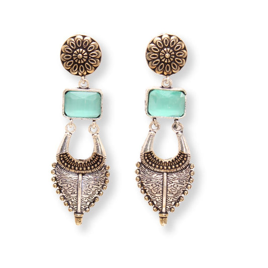 ALIA DUAL TONE JHUMKA- MINT
