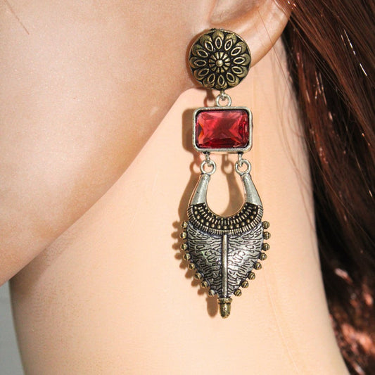 ALIA DUAL TONE JHUMKA- WINE