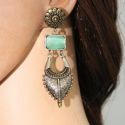 ALIA DUAL TONE JHUMKA - MINT