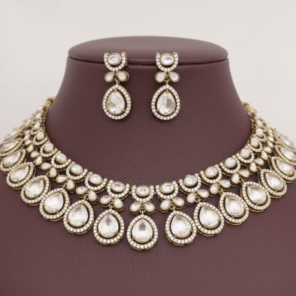 Antique Kundan Style Bridal Necklace Set