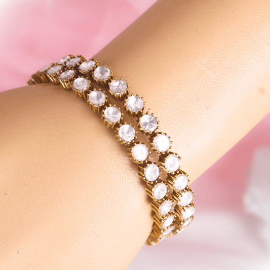 ANTIQUE ROUND POLKI BANGLES - SET OF 2