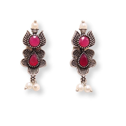 ANUSHA NECKLACE SET - MAROON