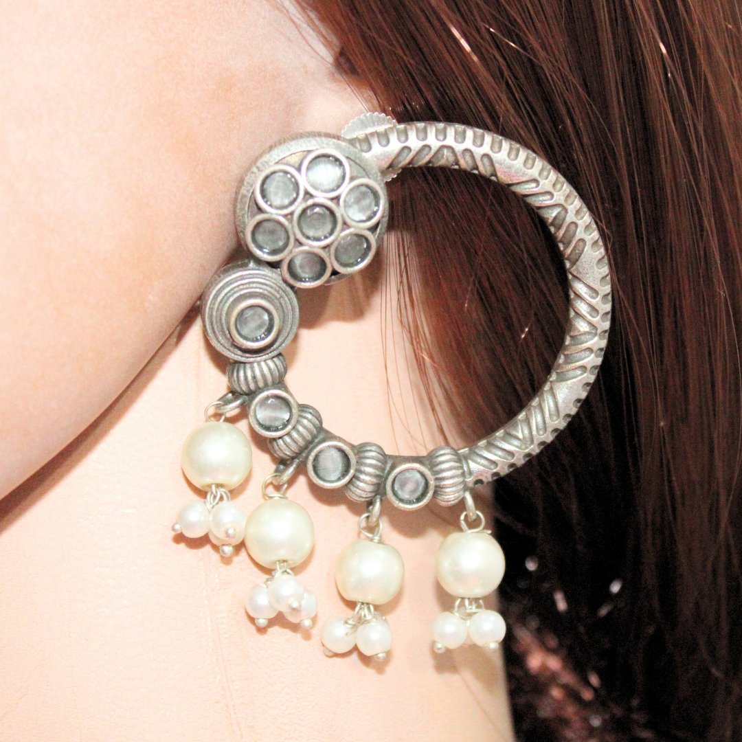 BIG RING EARRINGS-MINT