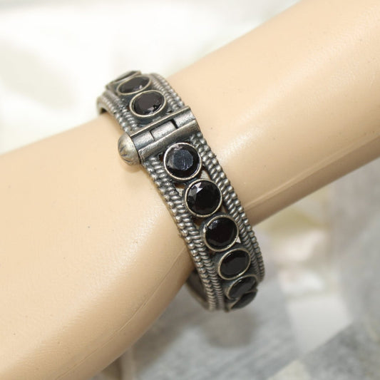 BIG ROUND MULTI STONE KADA - BLACK