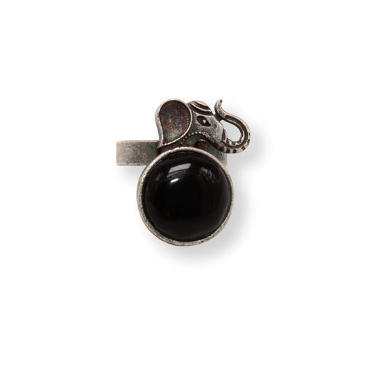 BIG STONE ELEPHANT RING - BLACK