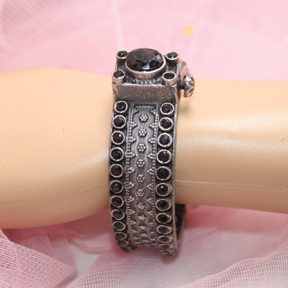 BOHO BIG STONE KADA-BLACK