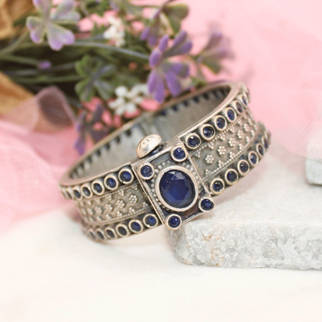 BOHO BIG STONE KADA-BLUE