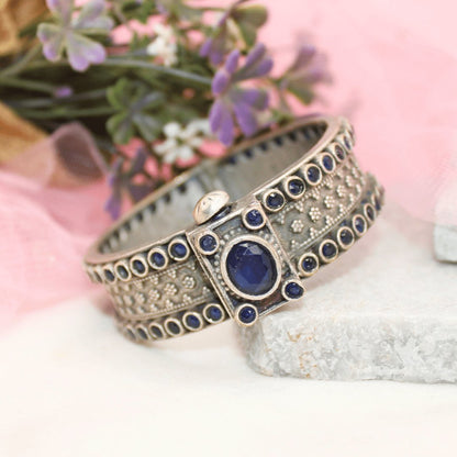 BOHO BIG STONE KADA-BLUE