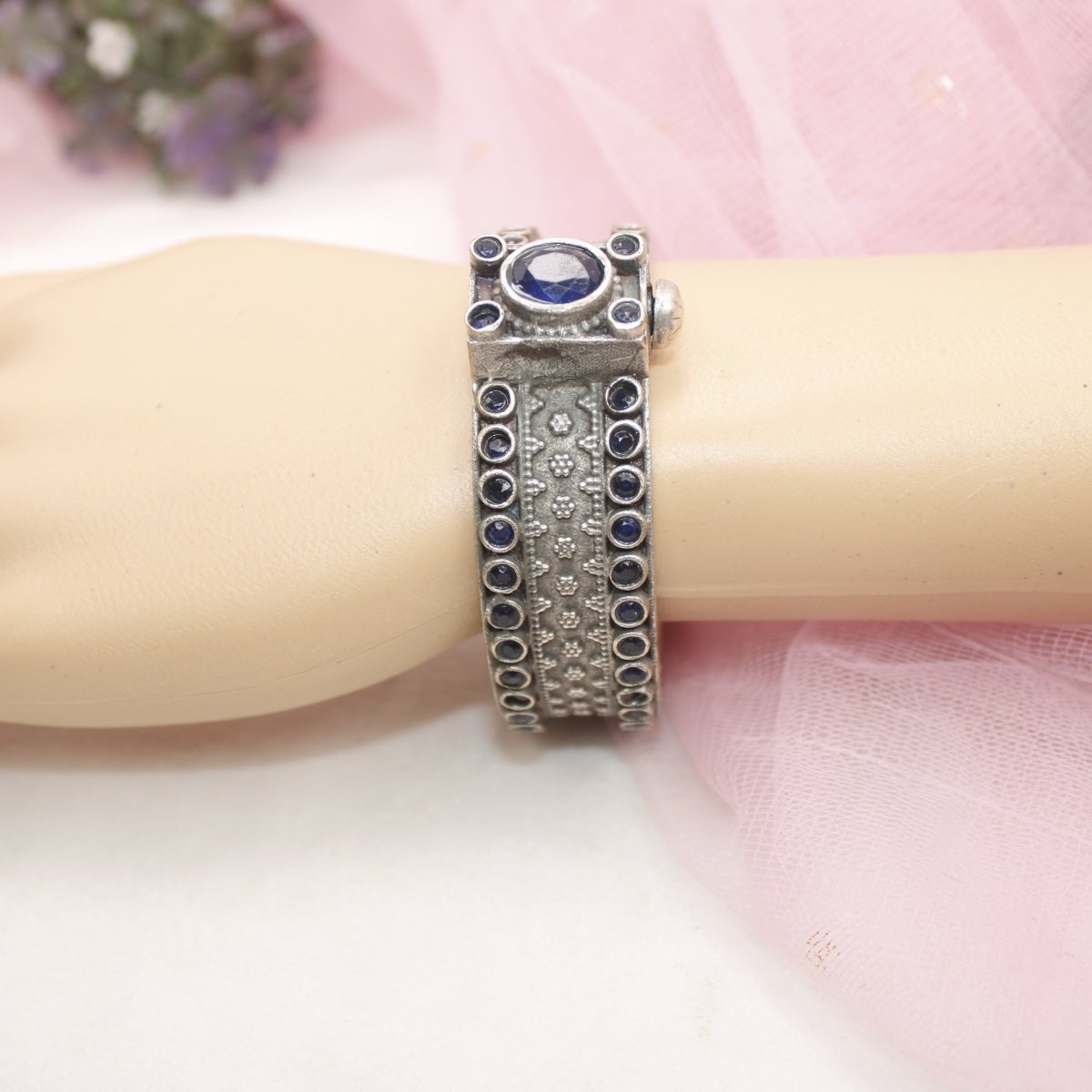 BOHO BIG STONE KADA-BLUE