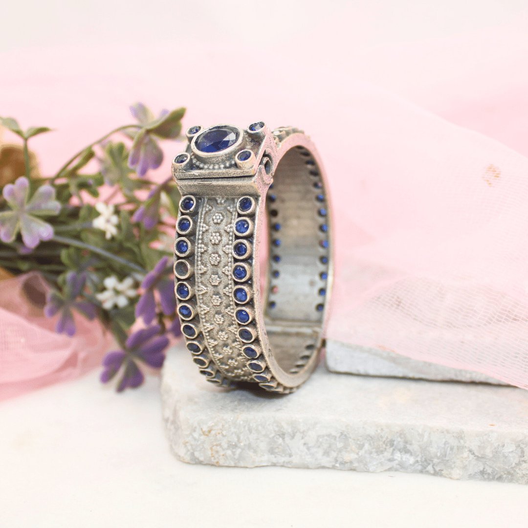 BOHO BIG STONE KADA-BLUE