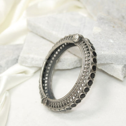 BOHO CHAKRA PATTERN MULTI STONE KADA-BLACK