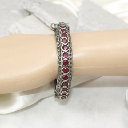 BOHO CHAKRA PATTERN MULTI STONE KADA-RED