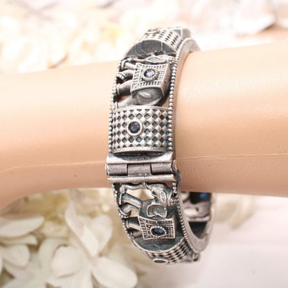 BOHO ELEPHANT KADA BLUE STONE MATTE FINISH-SINGLE KADA