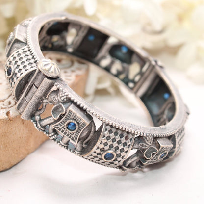 BOHO ELEPHANT KADA BLUE STONE MATTE FINISH - SINGLE KADA