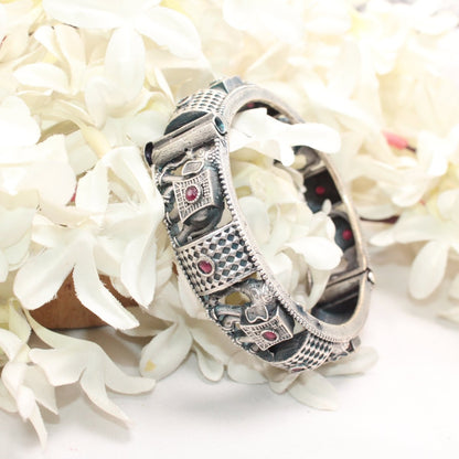 BOHO ELEPHANT KADA RED STONE MATTE FINISH-SINGLE KADA