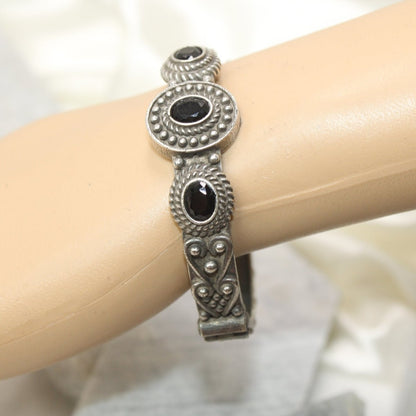 BRACELET LOOK ANTIQUE FINISH KADA-BLACK