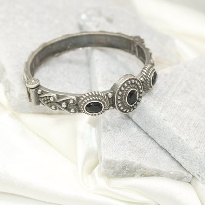 BRACELET LOOK ANTIQUE FINISH KADA-BLACK