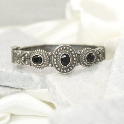BRACELET LOOK ANTIQUE FINISH KADA - BLACK