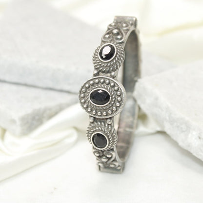 BRACELET LOOK ANTIQUE FINISH KADA-BLACK