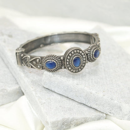 BRACELET LOOK ANTIQUE FINISH KADA - BLUE