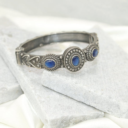 BRACELET LOOK ANTIQUE FINISH KADA - BLUE