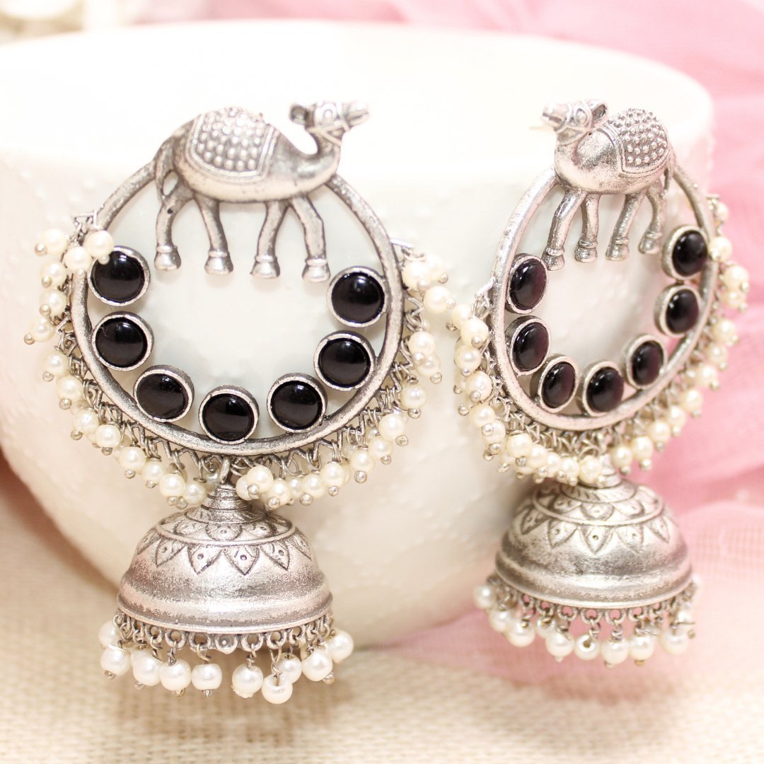 CAMEL BAALI JHUMKA-BLACK