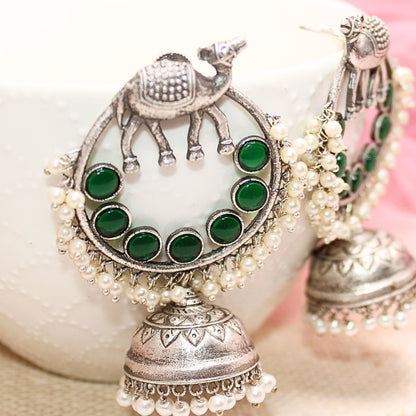 CAMEL BAALI JHUMKA-GREEN