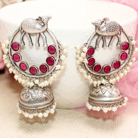 CAMEL BAALI JHUMKA-RED