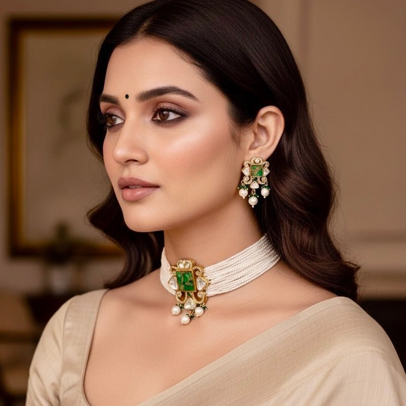 CELEBRITY INSPIRED POLKI CHOKER SET