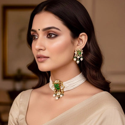 CELEBRITY INSPIRED POLKI CHOKER SET