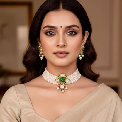 CELEBRITY INSPIRED POLKI CHOKER SET