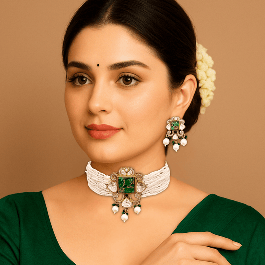 CELEBRITY INSPIRED POLKI CHOKER SET