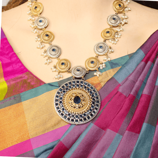 CHAKRA RAJWADI DUAL - TONE NECKLACE SET